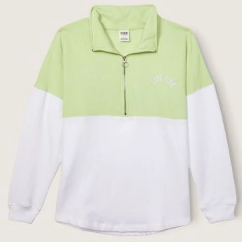 Victoria's Secret Pink - Half Zip Varsity Oversized Sweater - Medium - Picture 2 of 5